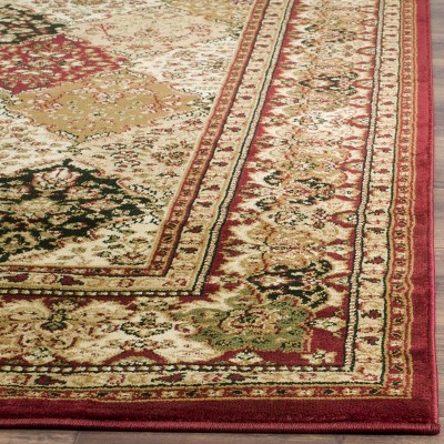 Safavid Style Multi/Red Synthetic Tufted 5' x 7' Area Rug