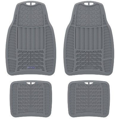 Michelin 19"x34" 4pc Rubber Floormat Set Gray