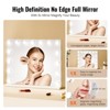 VEVOR Hollywood Vanity Mirror With Lights,15 Dimmable Bulbs & 3 Color Lighting Modes, Makeup w/ Detachable 5X Magnification,USB Port,22.8x18.1in,White - 4 of 4