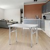 Stainless Steel Folding Work Table, Commercial Kitchen Workstation with Adjustable Feet, Heavy-Duty Utility Prep Table, Silver - 2 of 4