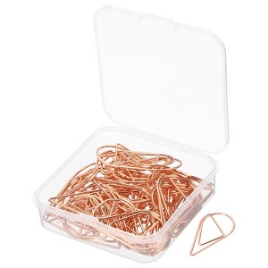 Unique Bargains Drop-Shaped Metal Prevent Tearing Pages Home Office Paper Clip 50 Pcs - 1 of 4