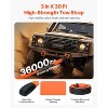 VEVOR Heavy Duty Tow Strap Recovery Kit 3 in x 30 ft (MBS-36,000 lbs) Tree Saver Winch Strap, Triple Reinforced Loop , 3/4" D-Ring Shackles,Orange - 3 of 4