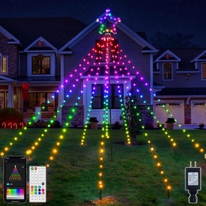 Ollny Smart RGB Christmas Tree Lights 265LED 6.6FT(130+ Modes, Remote & App Control, IP67 Waterproof)  6.6FT - 1 of 4