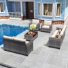 5-Piece Patio Wicker Conversation Sofa Set with Coffee Table,Rattan Sofa Chair with Cushion - 2 of 4