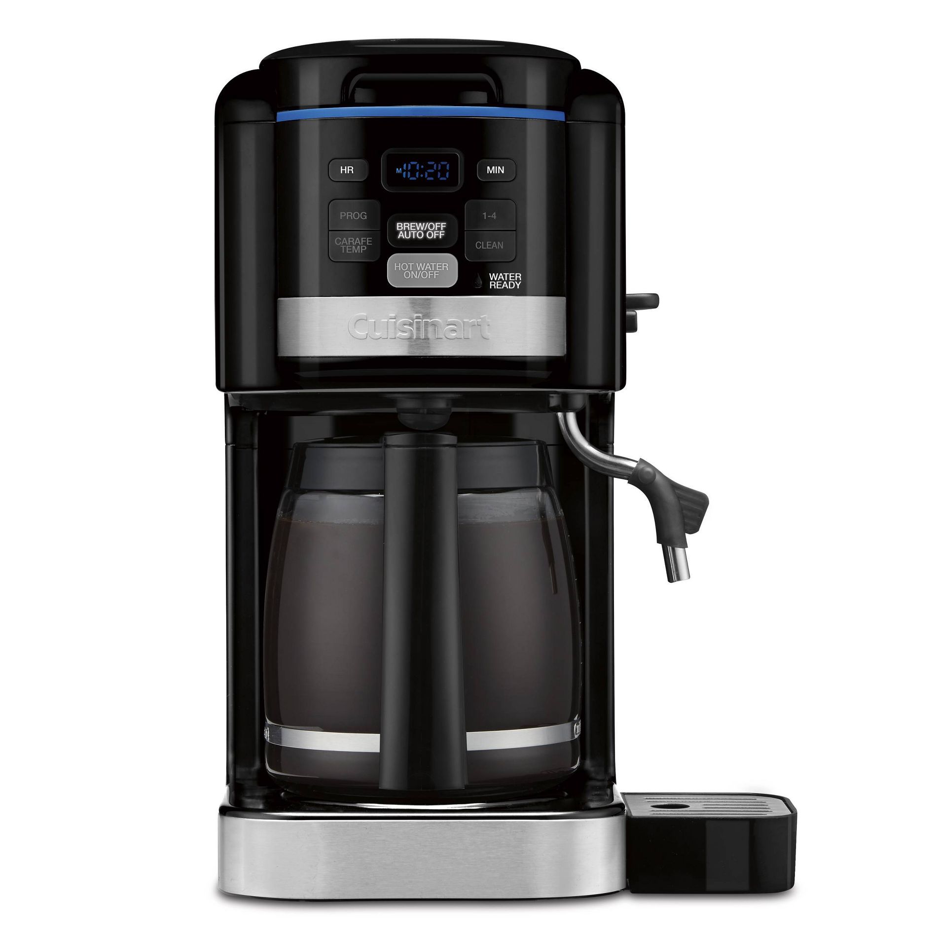 Cuisinart Coffee Plus 12 Cup Programmable Coffeemaker Plus Hot Water System - Black - CHW-16: Drip Coffee Maker, 60 oz Capacity