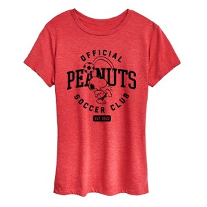 Women's - Peanuts - Peanuts Soccer Club Short Sleeve Graphic T-Shirt - 1 of 4