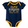 NCAA Northern Arizona Lumberjacks Infant Girls' 3pk Bodysuit - 4 of 4