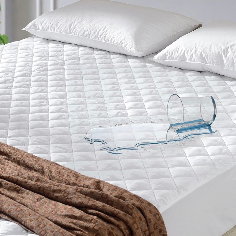 Cheer Collection Waterproof Quilted Mattress Protector - White, 1 of 6