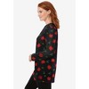 Woman Within Plus Size Perfect Printed Long-Sleeve Crewneck Tunic - 4 of 4