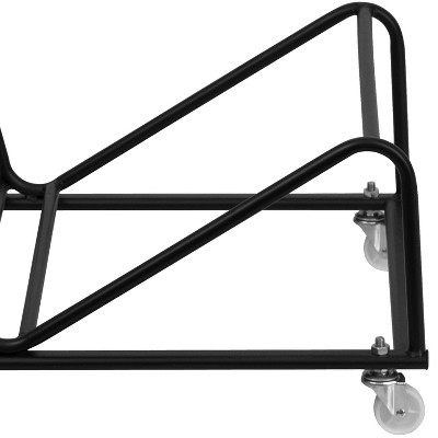 Black Steel Sled Base Stack Chair Dolly