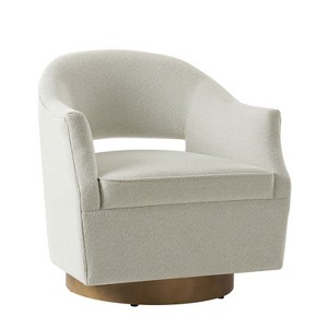 Eva Transition Upholstered Swivel Chair With Flared Arms | ARTFUL LIVING DESIGN - 1 of 4