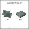 Gulches 3 Piece Queen Reversible Bedspread Set ,Balsam Green - 3 of 4