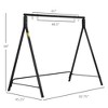 Metal Porch Swing Stand, Heavy Duty Swing Frame, Hanging Chair Stand Only, 528 LBS Weight Capacity, for Backyard, Patio, Lawn, Playground - 3 of 4