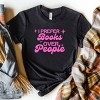I Prefer Books Over People Stars - Women's Short Sleeve Graphic T-Shirt - 3 of 4