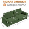 Modern Corduroy 2-Seater Sofa, Deep Seat Couch with Wide Armrest, Removable Washable Cushion Cover, Comfy for Living Room or Small Space - 3 of 4