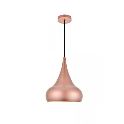 Elegant Lighting Circa 1 Light Honey Gold Pendant