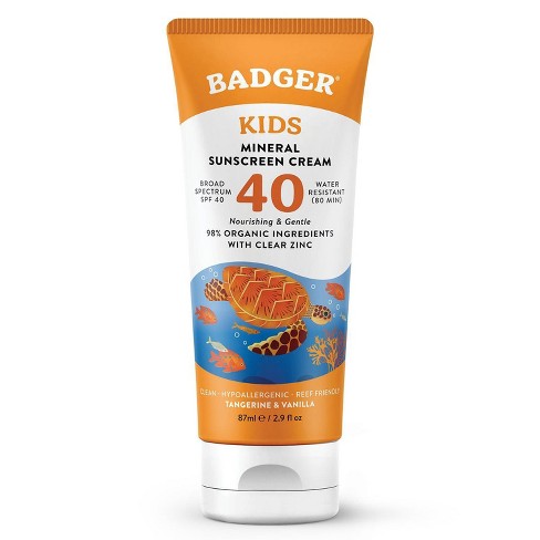Badger Mineral Kids Sunscreen Cream - SPF 40 - 2.9 fl.oz - image 1 of 4