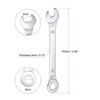 Unique Bargains High Carbon Steel Metric Offset 6-Point End and Angled Open-End Thin Combination Wrench - 2 of 4