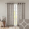 DSVIMOY Curtain Panels, Fretwork Print Grommet Top Window Curtain Panel for Living Room, Bedroom, Grey&White, 95"*50"*0.13" - 4 of 4