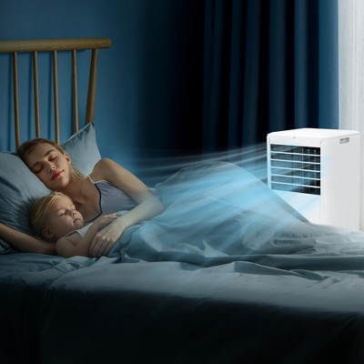 8000 BTU White Portable Air Conditioner with Remote Control