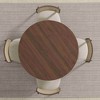 Lirago Nordic Style Solid Wood Round Dining Table - Perfect for 4 People 42*42 Walnut - 4 of 4