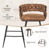 VECELO Modern Braided Bar Stools Set of 2/4, Counter Height Kitchen Island Stools, Upholstered Bar Chairs with Back Support - 4 of 4