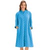 Collections Etc Attractive Knee-Length Diamond Plush Texture Embossed Robe - 4 of 4