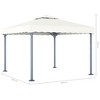 vidaXL Gazebo Cream Aluminum 118.1 x 118.1 in UV-resistant materials - 4 of 4
