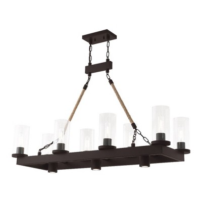 Livex Lighting Metuchen 8 - Light Chandelier in  Bronze