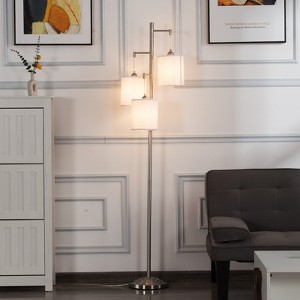 Aukfa 66.1” Modern Tree Floor Lamp – Adjustable 3-Light Farmhouse Design for Bedroom, Living Room & Office - 1 of 4
