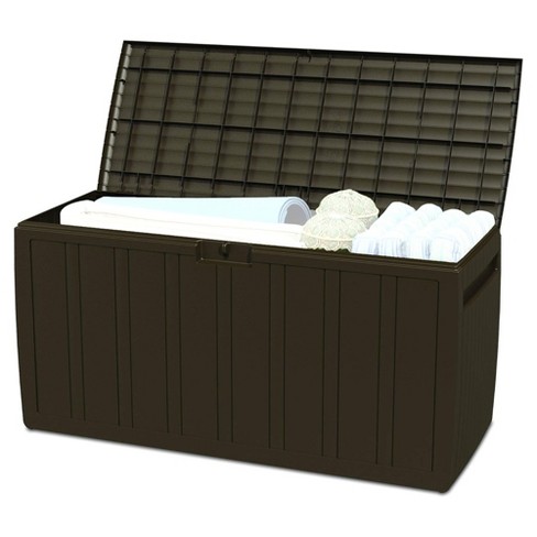 Ram Quality Products Large Outdoor Storage Deck Box Organizer Bin Waterproof  Patio Furniture : Target