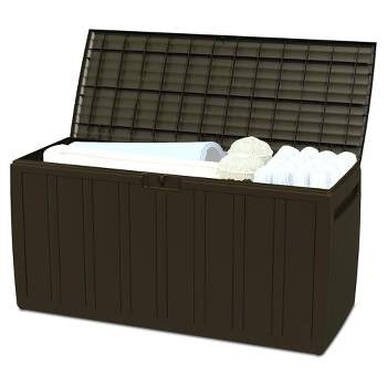 Ram Quality Products Large Outdoor Storage Deck Box Organizer Bin Waterproof Patio Furniture