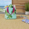 Mina Victory Handbag Sequin Palm Trees 22" x 15" x 6" Beach Bag with Matching Clutch Turquoise - 2 of 4