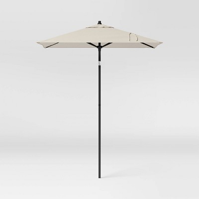 6' Square Outdoor Patio Market Umbrella with Black Pole - Threshold™
