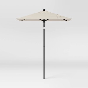 6' Square Outdoor Patio Market Umbrella with Black Pole - Threshold™ - 1 of 4