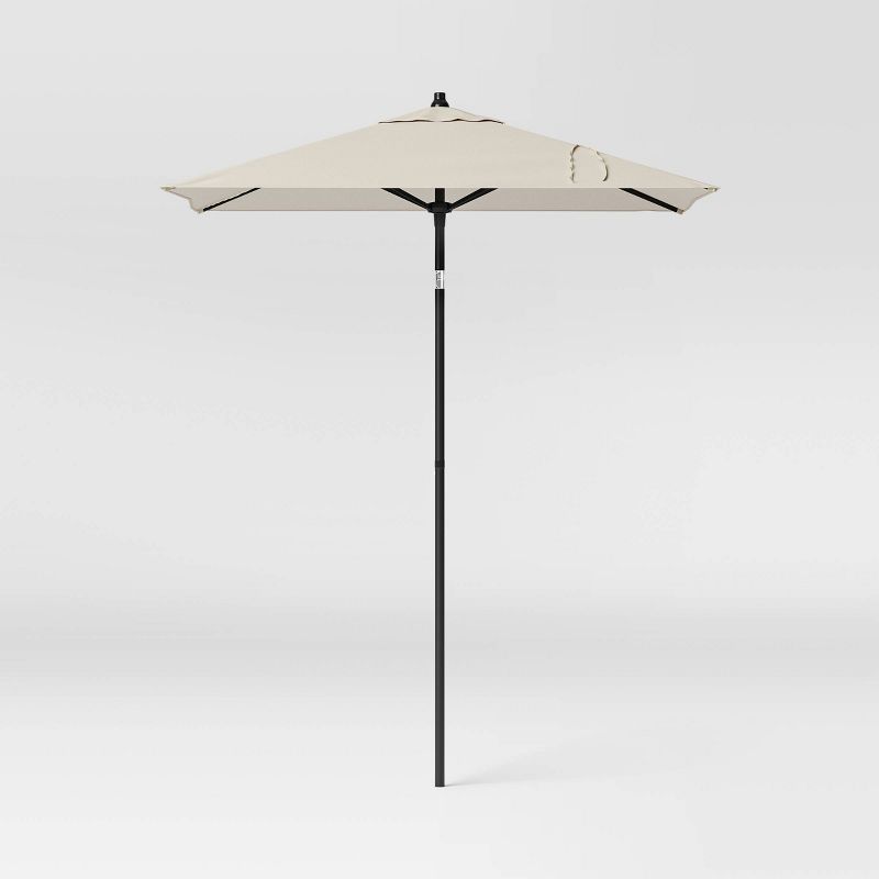 6' Square Outdoor Patio Market Umbrella with Black Pole - Threshold™, 1 of 7