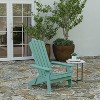 Merrick Lane Poly Resin Folding Adirondack Lounge Chair - All-Weather Indoor/Outdoor Patio Chair - 2 of 4