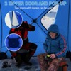 Portable Pop-Up Ice Fishing Tent, Spacious 3 to 4 Person Ice Fishing Shelter, Weather Resistant Winter Fishing Shelter Includes 2 Zipper Doors - 4 of 4