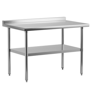Coucheta Stainless Steel Work Table, Commercial Food Prep Worktable, Heavy Duty Metal Work Table with Adjustable Bottom Shelf - 1 of 4
