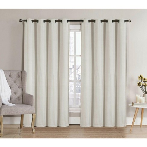 Joshua Semi Sheer Tab Top Curtain Panel Ecru 40 X84 No 918 New House Tab Top Curtains Panel Curtains White Paneling