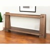 HomeRoots 67" Brown Solid Wood Solid Console Table With Shelf - 2 of 4
