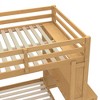 Sapphtopaz Wood Bunk Bed with Dismountable Lower Bed&Desk Versatile Bed Frame with Built-in Shelves&Wardrobe, Loft Bed for Teens - 3 of 4