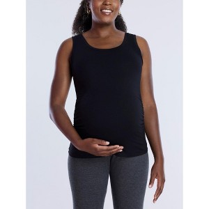 Women's Scoop Neck Side-Ruched Maternity Tank Top | Motherhood Maternity - 1 of 3