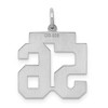 Black Bow Jewelry Sterling Silver, Jersey Collection, Medium Number 56 Pendant - 3 of 4