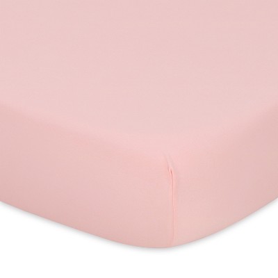 Cottage Floral Pink Organic Cotton Jersey Crib Sheet Set