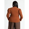 ELOQUII Women's Plus Size Drape Front Blouse - 3 of 4
