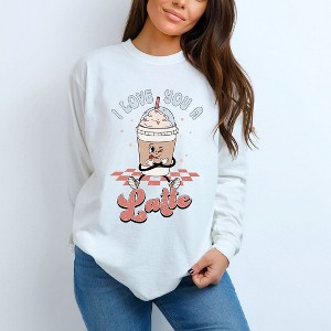 Simply Sage Market Women's I Love You A Latte Long Sleeve Garment Dyed Tee - 1 of 3
