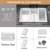 30 in. Drop-in/Undermount Single Bowl Granite Composite Kitchen Sink in Matte White Workstation Sink with Accessories - 3 of 4