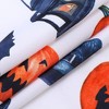 Halloween Pumpkin Cafe Curtains, Window Tier Half Panels, Rod Pocket, Set of 2 for Kitchen/Bathroom/Living Room, Orange, 27 x 24 in Each - 4 of 4