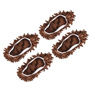 Unique Bargains Washable Cleaning Shoes Cover Multifunction Chenille Duster 4 Pcs - 1 of 4